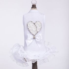 Endless Love Dog Dress (Color: White, size: XXS)