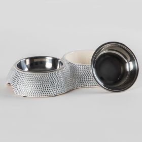 Crystal Pet Dining Bowl (Color: Crystal)